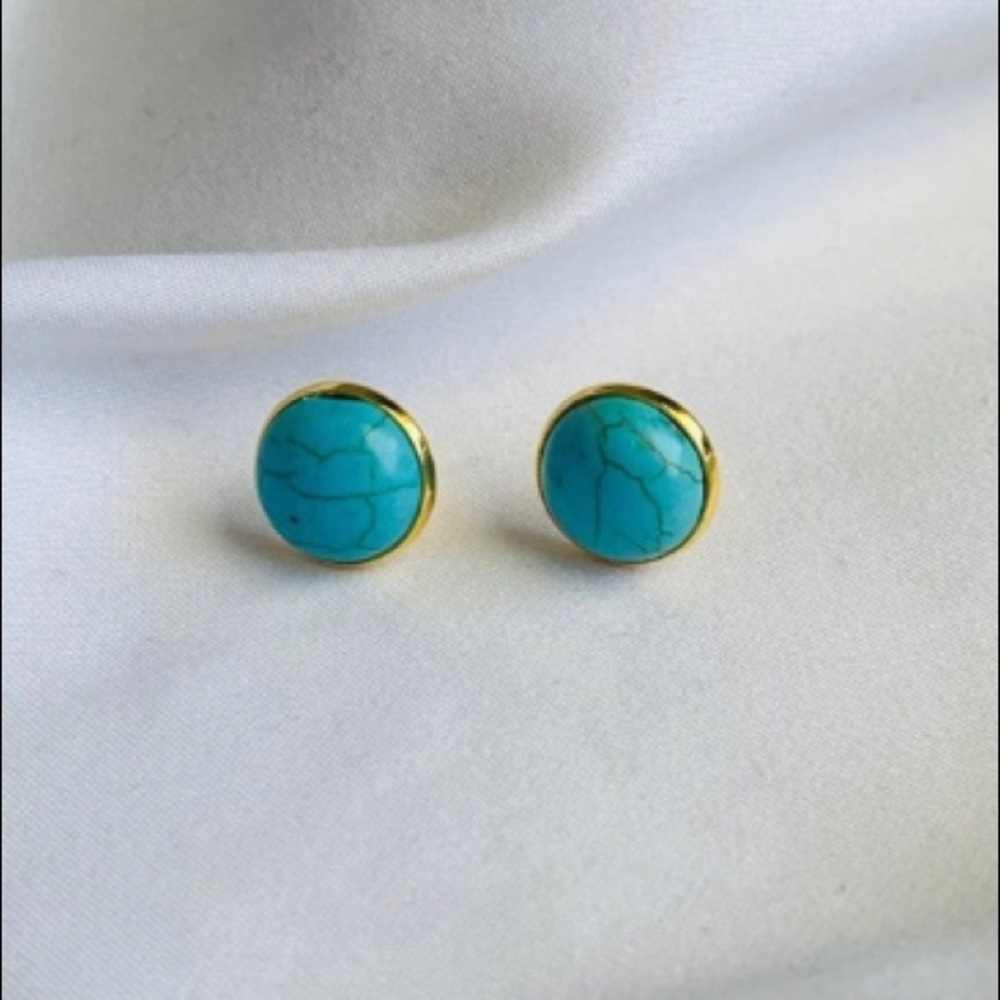 Natural Turquoise gemstone earrings